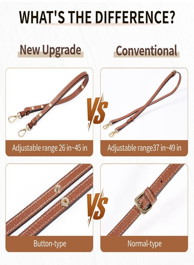 KOMHPS Leather Purse Strap Replacement, Three-speed Adjustment Handbag Crossbody Shoulder Strap Kit for XSmall Tote Bag Women - Image 5
